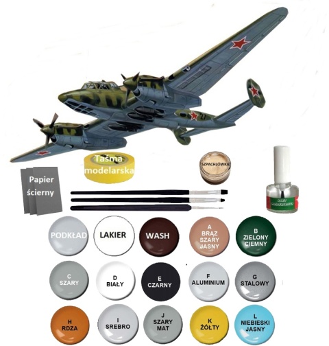MODEL samolot do sklejania Pe-2 Finnish A.F Peshka MisterCraft skala 1:72 MODEL samolot do sklejania Pe-2 Finnish A.F Peshka MisterCraft skala 1:72