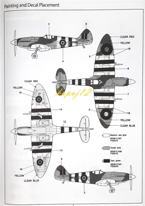 MODEL samolotu do sklejania Spitfire Mk.XIVc Academy Skala 1:48 MODEL samolotu do sklejania Spitfire Mk.XIVc Academy Skala 1:48