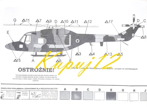 PLASTIKOWY Model HELIKOPTERA LYNX Mk.1 Antyterorystyczny Plastyk 1:72 PLASTIKOWY Model HELIKOPTERA LYNX Mk.1 Antyterorystyczny Plastyk 1:72