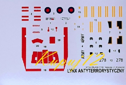 PLASTIKOWY Model HELIKOPTERA LYNX Mk.1 Antyterorystyczny Plastyk 1:72 PLASTIKOWY Model HELIKOPTERA LYNX Mk.1 Antyterorystyczny Plastyk 1:72