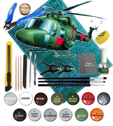 PLASTIKOWY Model HELIKOPTERA LYNX Mk.1 Antyterorystyczny Plastyk 1:72