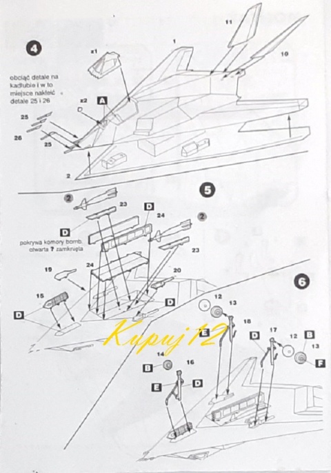 PLASTIKOWY model samolotu F-117A Nighthawk Operacja Pustynna Burza Areo Skala 1:72 PLASTIKOWY model samolotu F-117A Nighthawk Operacja Pustynna Burza Areo Skala 1:72