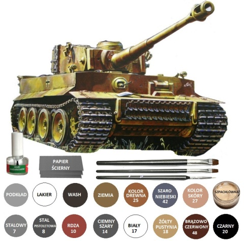 MODEL Czołgu Tygrys T-VI TIGER I Tygrys I Ausf. E Zvezda skala 1:35_3646