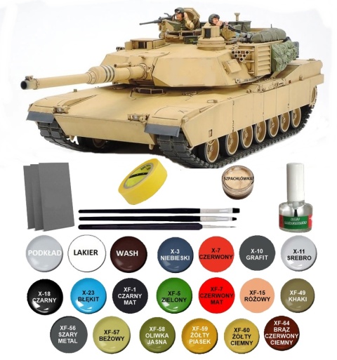 MODEL plastikowego czołgu do sklejania M1A1 Abrams 120mm Gun Tamiya skala 1:35