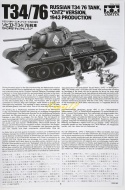 Model radzieckiego czołgu T34/76 rok 1943 Tamiya Skala 1:35_35149