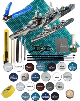 2 okręty amerykańskie U.S.S. Indianapolis U.S.S. Fletcher Pacific Warriors Revell skala 1:700