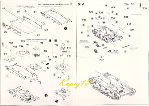 Model plastikowy radziecki lekki czołg T-26C Mirage skala 1:72