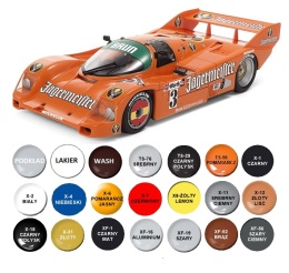 PORSCHE 962C Jagermeister plastikowy model do sklejania samochodu Tamiya skala 1:24 372
