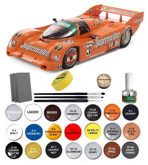 PORSCHE 962C Jagermeister plastikowy model do sklejania samochodu Tamiya skala 1:24 372 PORSCHE 962C Jagermeister plastikowy model do sklejania samochodu Tamiya skala 1:24 372
