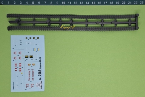 Model brytyjskiego czołgu Churchill Mk. II Italeri skala 1:72 7083