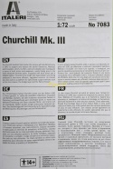Model brytyjskiego czołgu Churchill Mk. II Italeri skala 1:72 7083