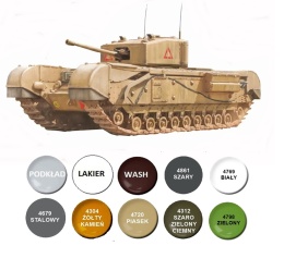 Model brytyjskiego czołgu Churchill Mk. II Italeri skala 1:72 7083
