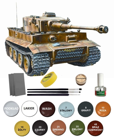Model niemieckiego czołgu T-VI Tiger I Zvezda skala 1:72 5002