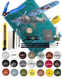 Model plastikowego samolotu do sklejania PZL P-11c z bombami Mirage skala 1:48