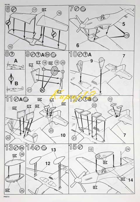 Model samolotu do sklejania P-51D Mustang Revell skala 1:72 04148
