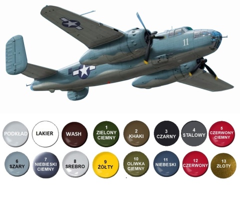 Model samolotu do sklejania USMC PBJ-1D B-25 Mitchell Academy Skala 1:48