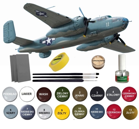 Model samolotu do sklejania USMC PBJ-1D B-25 Mitchell Academy Skala 1:48