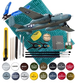 Model samolotu do sklejania USMC PBJ-1D B-25 Mitchell Academy Skala 1:48