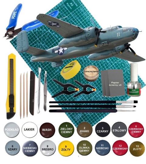 Model samolotu do sklejania USMC PBJ-1D B-25 Mitchell Academy Skala 1:48