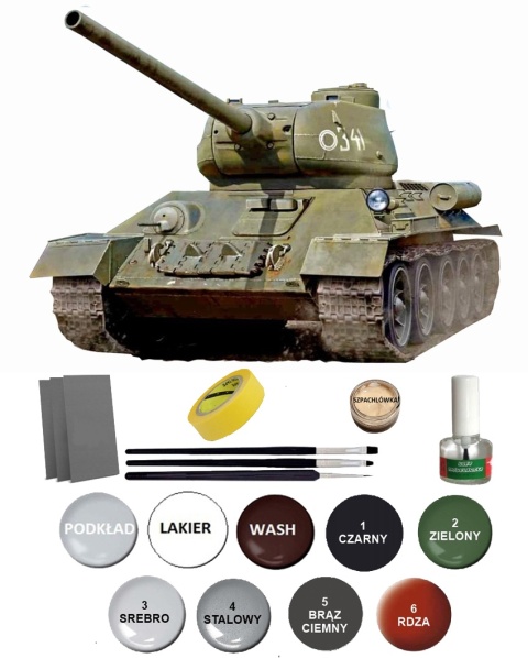 Model śedniego radzieckiego czołgu T-34-85 Academy skala 1:72 13421