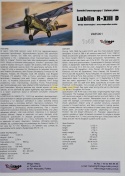 Super dokładny plastikowy model polskiego samolotu Lublin R-XIII D Mirage Skala 1:48