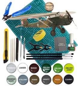 Super dokładny plastikowy model polskiego samolotu Lublin R-XIII D Mirage Skala 1:48