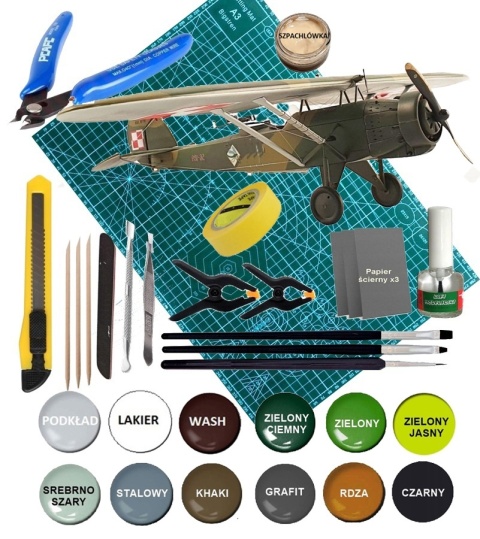 Super dokładny plastikowy model polskiego samolotu Lublin R-XIII D Mirage Skala 1:48