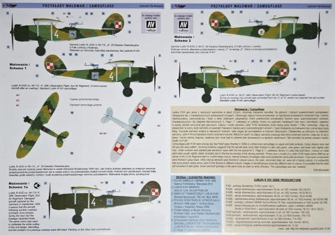 Super dokładny plastikowy model polskiego samolotu Lublin R-XIII D Mirage Skala 1:48