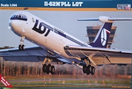 Ił-62M duży plastikowy model samolotu pasażerskiego PLL Lot Mistercraft skala 1:144