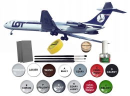 Ił-62M duży plastikowy model samolotu pasażerskiego PLL Lot Mistercraft skala 1:144