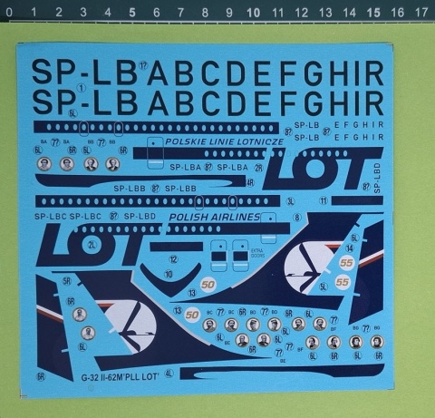 Ił-62M duży plastikowy model samolotu pasażerskiego PLL Lot Mistercraft skala 1:144