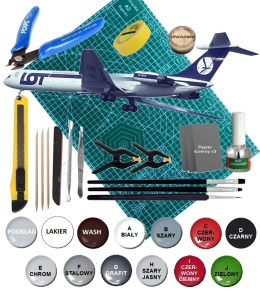 Ił-62M duży plastikowy model samolotu pasażerskiego PLL Lot Mistercraft skala 1:144