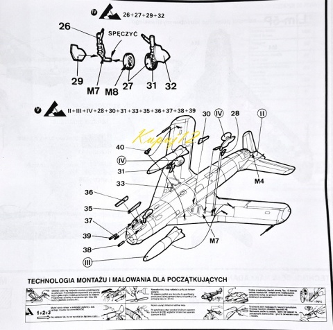Model samolot Mig-17 Lim 5-P polskie malowanie Plastyk skala 1:72 S 029
