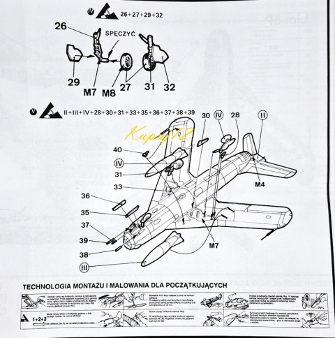 Model samolot Mig-17 Lim 5-P polskie malowanie Plastyk skala 1:72 S 029