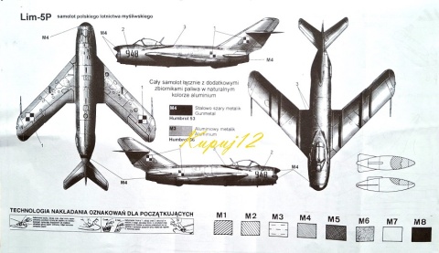 Model samolot Mig-17 Lim 5-P polskie malowanie Plastyk skala 1:72 S 029