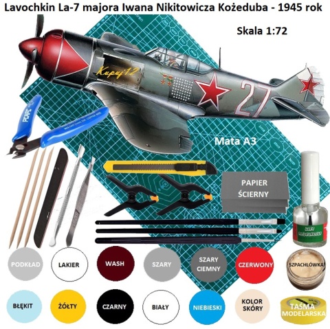 MODEL samolotu LAVOĆKIN LA-7 Smer Skala 1:72 0899