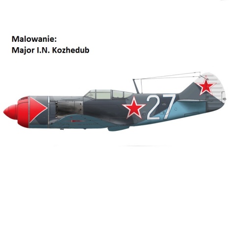 Model samolotu LAVOĆKIN LA-7 + podkład, lakier, wash, farby