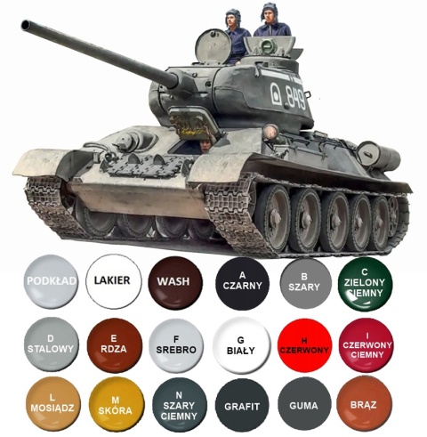 Model T-34/85 produkcja 1944 radziecki czołg Italeri Skala 1:35 6758