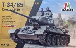 Model T-34/85 produkcja 1944 radziecki czołg Italeri Skala 1:35 6758