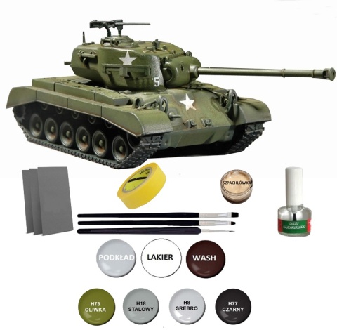Model ciężki czołg US M26A1 Pershing Trumpeter Skala 1:72 07286