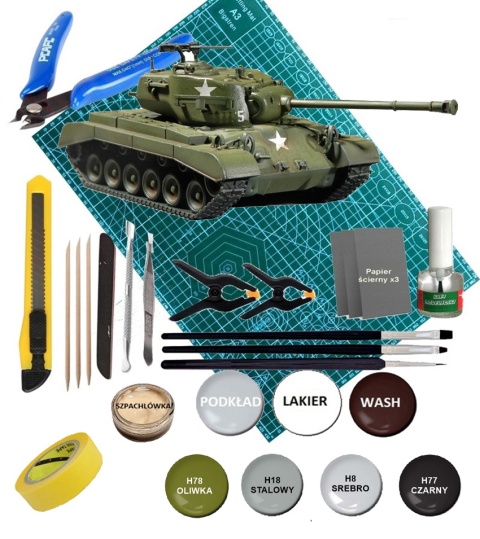 Model ciężki czołg US M26A1 Pershing Trumpeter Skala 1:72 07286