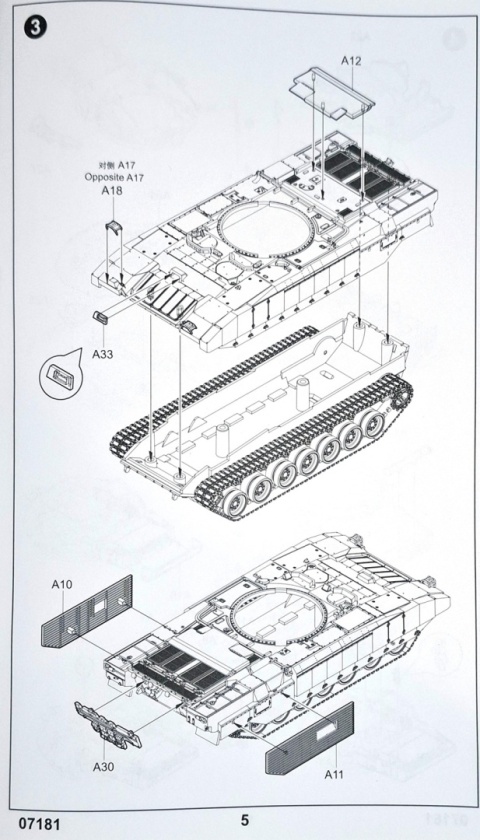 Model rosyjskiego czołgu T-14 Armata MBT Trumpeter skala 1:72 07181