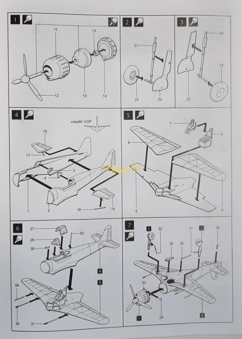 Model francuskiego samolotu myśliwskiego Bloch MB 152 Smer skala 1:72 0840