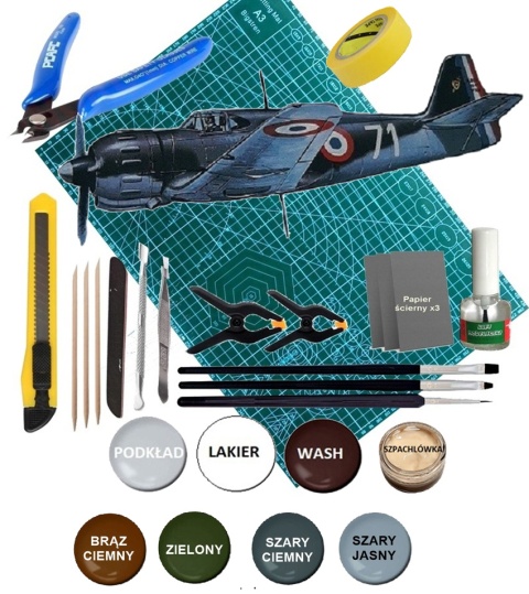 Model francuskiego samolotu myśliwskiego Bloch MB 152 Smer skala 1:72 0840