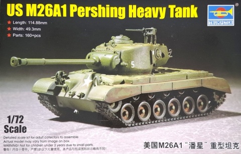 Model ciężki czołg US M26A1 Pershing Trumpeter Skala 1:72 07286
