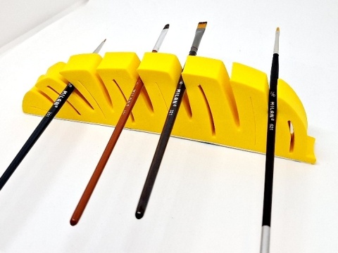 Pędzelek Dwustronny 5 sztuk do Stylizacji Zdobień paznokci, Żelu, Akrylu + stojak