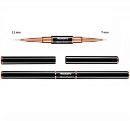 Model12 Pędzelek Dwustronny do Stylizacji Zdobień paznokci, Żelu, Akrylu czarny okrągły 7mm, okrągły 11mm