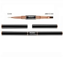 Model12 Pędzelek Dwustronny do Stylizacji Zdobień paznokci, Żelu, Akrylu czarny okrągły 11mm, płaski 11mm