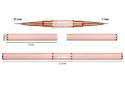 Pędzelek Dwustronny do Stylizacji Zdobień paznokci, Żelu, Akrylu różowy okrągły 7mm, okrągły 11mm