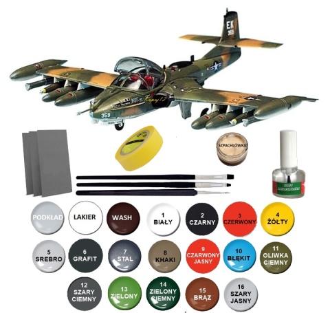 Plastikowy model samolotu A-37B Vietnam War Academy Skala 1:72 12461